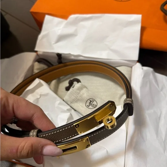 Hermes kelly belt etoupe - Picture 3 of 3